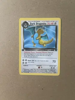 Dark Dragonite 22/82 Non Holo Rare 1st Edition Team Rocket Pokemon Near Mint - Image 1