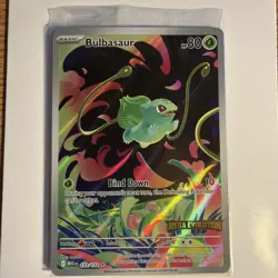 Pokemon TCG Bulbasaur Mega Evolution Illustration Rare 133/132 Stamped SEALED‼ - Image 1