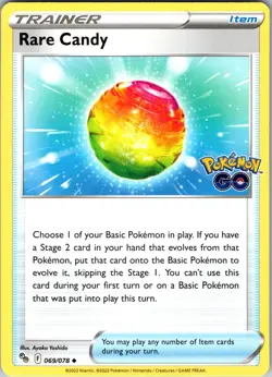 Rare Candy 069/078 Uncommon Regular Pokemon GO NM - Image 1