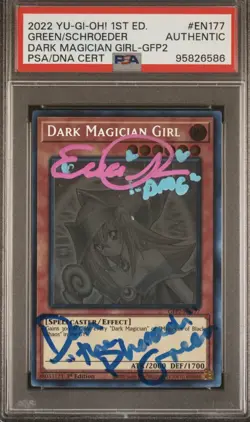 Signed Dark Magician Girl(Ghost Rare)GFP2-EN177 Ghosts from the Past 1st Edition - Image 1