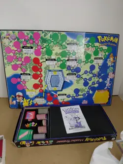 Vintage 1999 Pokemon Master Trainer Game Hasbro Milton Bradley Missing Blue Guy 433599184194 - Image 1