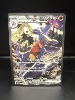 Pokemon Destined Rivals Cynthia's Garchomp EX Special Illustration Rare 232/182 - Image 1
