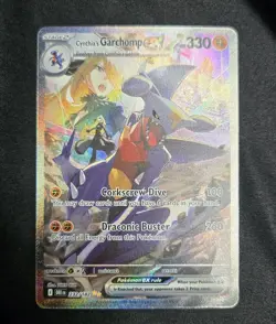 Pokemon Destined Rivals Cynthia's Garchomp EX Special Illustration Rare 232/182 - Image 1