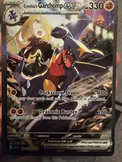 Pokemon Destined Rivals Cynthia's Garchomp EX Special Illustration Rare 232/182 - Image 1