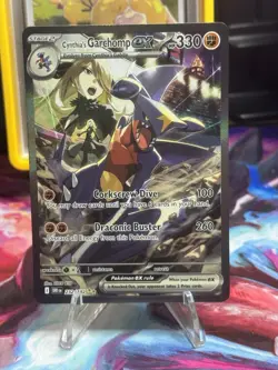 Pokemon Destined Rivals Cynthia's Garchomp EX Special Illustration Rare 232/182 - Image 1
