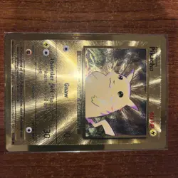 Pokemon Gold Metal Pikachu Card 58/102 - Celebrations Ultra Premium Collection - Image 2