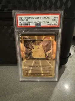 2021 Pokemon Celebrations Pikachu Ultra Premium Collection PSA 9 Gold # 58 - Image 1