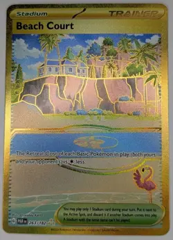 Beach Court 263/182 Pokemon TCG S&V Paradox Rift Gold Secret Rare NM - Image 1