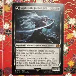Magic: The Gathering FFVII Sephiroth Fabled SOLDIER & One-Winged Angel Cards Lot - Image 1