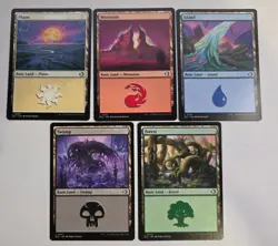 Basic Land Set NONFOIL (5 lands) - Lorwyn Eclipsed MTG - Image 1