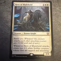 Hero of Bladehold Near Mint MYTHIC MTG Commander: Tarkir: Dragonstorm Regular - Image 1