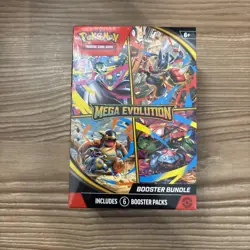 Pokemon Mega Evolution Booster Bundle (6 Packs) - New & Sealed Pokemon TCG - Image 1