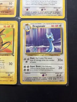 Lot of (4) HP/DMG Pokemon WOTC RARE Hitmonlee Ditto Raichu Dragonair Fossil Base - Image 5