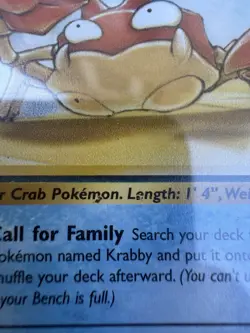 Krabby Error 51/62 Fossil Regular Repeating Printer Hickey Pokemon Error - Image 3