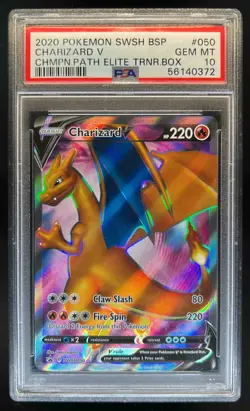 2019-2023 Pokemon SWSH Black Star Promos Charizard V #SWSH050 PSA 10 - Image 1
