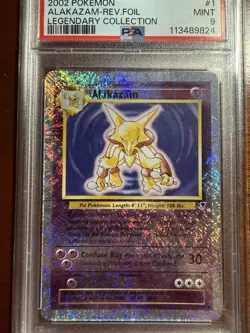 PSA 9 2002 Pokemon Legendary Collection Alakazam REVERSE FOIL #1/110 - Image 4