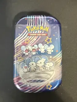 Pokemon Mini Tin: Paldean Fates (Maushold) - Factory Sealed - Image 1