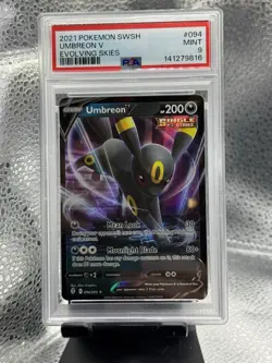 Pokemon Umbreon V 094/203 Evolving Skies Holo Ultra Rare PSA 9 - Image 1
