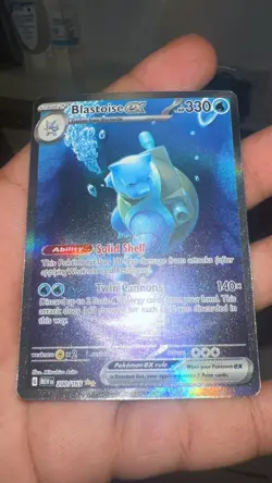 Pokemon TCG Scarlet & Violet 151 Blastoise EX Holo 200/165 Illustration Rare - Image 1