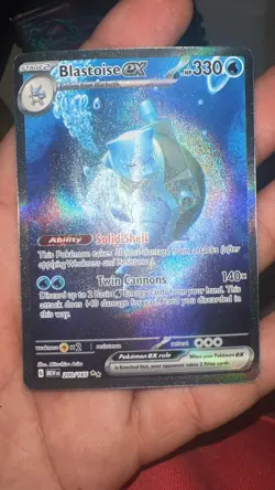 Pokemon TCG Scarlet & Violet 151 Blastoise EX Holo 200/165 Illustration Rare - Image 2