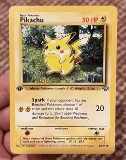 1999 POKEMON JUNGLE #60/64 PIKACHU 1ST EDITION (SEE PICTURES) - Image 2