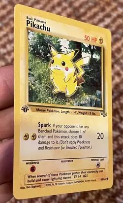 1999 POKEMON JUNGLE #60/64 PIKACHU 1ST EDITION (SEE PICTURES) - Image 4