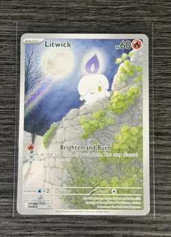Pokemon TCG Litwick Card 101/086 White Flare Holo Illustration Rare / Pack Fresh - Image 1