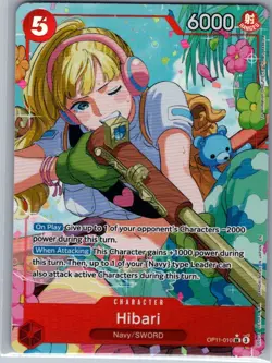 Hibari (Alt Art) OP11-010 English A Fist of Divine Speed - One Piece Card - NM - Image 1