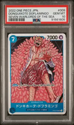 2022 One Piece Japanese ST03 #009 Donquixote Doflamingo Seven Warlords PSA 10 - Image 1