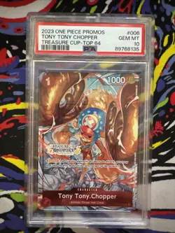2023 ONE PIECE PROMOS TREASURE CUP 2023-TOP 64 #006 TONY TONY CHOPPER PSA 10 - Image 1