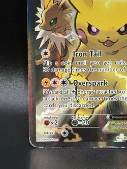 2016 Pokemon XY Black Star Promo Pikachu EX Red & Blue Collection #XY124 - Image 5