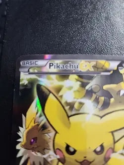 2016 Pokemon XY Black Star Promo Pikachu EX Red & Blue Collection #XY124 - Image 2