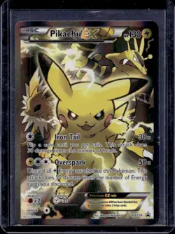 2016 Pokemon XY Black Star Promo Pikachu EX Red & Blue Collection #XY124 - Image 1