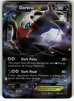 Darkrai EX 74/122 XY - BREAKpoint MP Pokemon Card TCG - Image 1