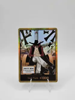 DON!! Card (Dracule Mihawk) (Gold) The Azure Sea's Seven Foil Near Mint - Image 1