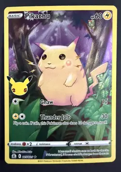 Pikachu Celebrations 005/025 Holo Rare Pokemon Card - Image 1