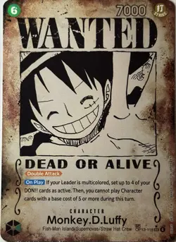 Monkey.D.Luffy (118) (Wanted Poster) OP13-118 Carrying On His Will Foil - Image 4