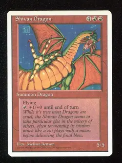 MAGIC SHIVAN DRAGON MTG EN 4th ( FOURTH ) EDITION 1995 - MAX - Image 1