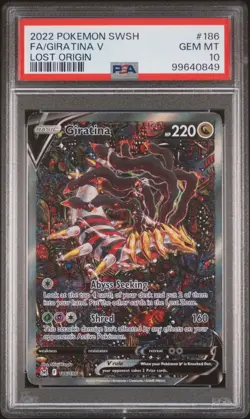 Pokemon Giratina V #186 - Lost Origin - PSA 10 Gem Mint - Full Alt Art - 2022 - Image 1