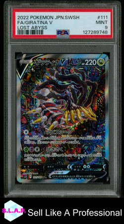 FA/GIRATINA V POKEMON SWSH LOST ABYSS JP 2022 #111 PSA 9 - Image 1