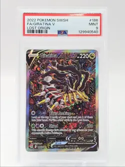 GIRATINA V 2022 POKEMON SWSH LOST ORIGIN ULTRA RARE MINT 186/196 PSA 9 Q0495 - Image 1