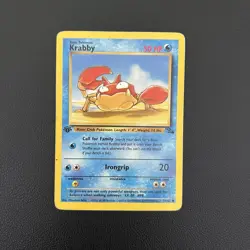 Pokemon TCG Krabby Fossil 51/62 Common 1st Edition - HP - Image 1