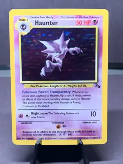Pokemon TCG Haunter 6/62 Holo Rare Fossil Unlimited 1999 WOTC VTG NM - Image 1