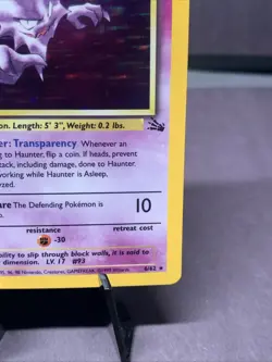Pokemon TCG Haunter 6/62 Holo Rare Fossil Unlimited 1999 WOTC VTG NM - Image 4