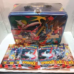 Pokemon Fall 2025 Collectors Chest & 2 Surging Sparks Booster Pack Art Set x8 - Image 1