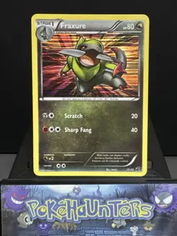 Pokemon Card Fraxure 15/20 Dragon Vault Holo Rare Light Play - Image 1