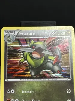 Pokemon Card Fraxure 15/20 Dragon Vault Holo Rare Light Play - Image 2