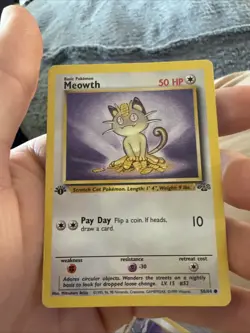 Pokemon TCG - MEOWTH - 1ST EDITION - 56/64 - WOTC - JUNGLE (1999) - MP *C - Image 1