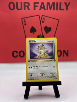 Meowth 56/64 Jungle WOTC 1st Edition Pokemon TCG Regular Common 1999 MP - Image 1