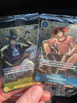 One Piece Mini Tin Promo Vol 2 Set of 3 Op-13 Sabo (X2) and Ace (X1) New Sealed - Image 1